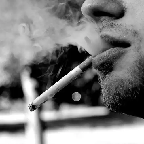 sad smoke girl